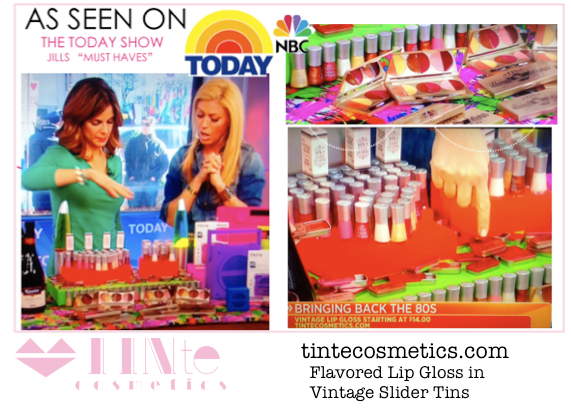 today show tinte flavored lip gloss in vintage slider tins
