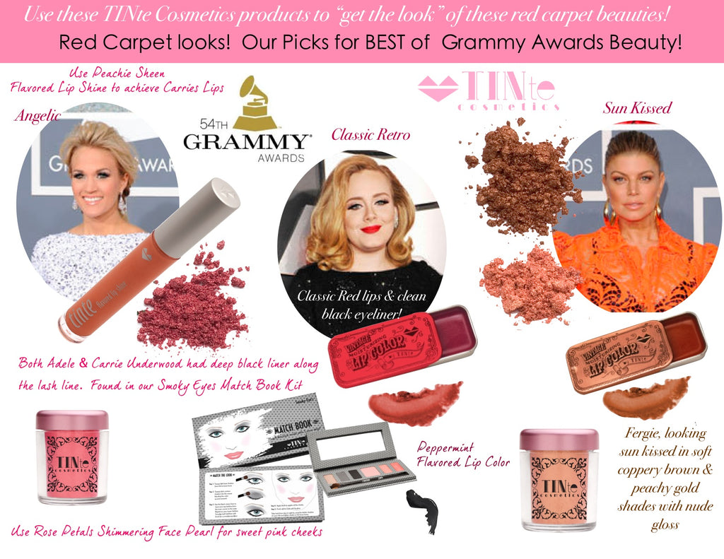 Best Of Grammy AWARD Beauty. See how to Get the Red Carpet look