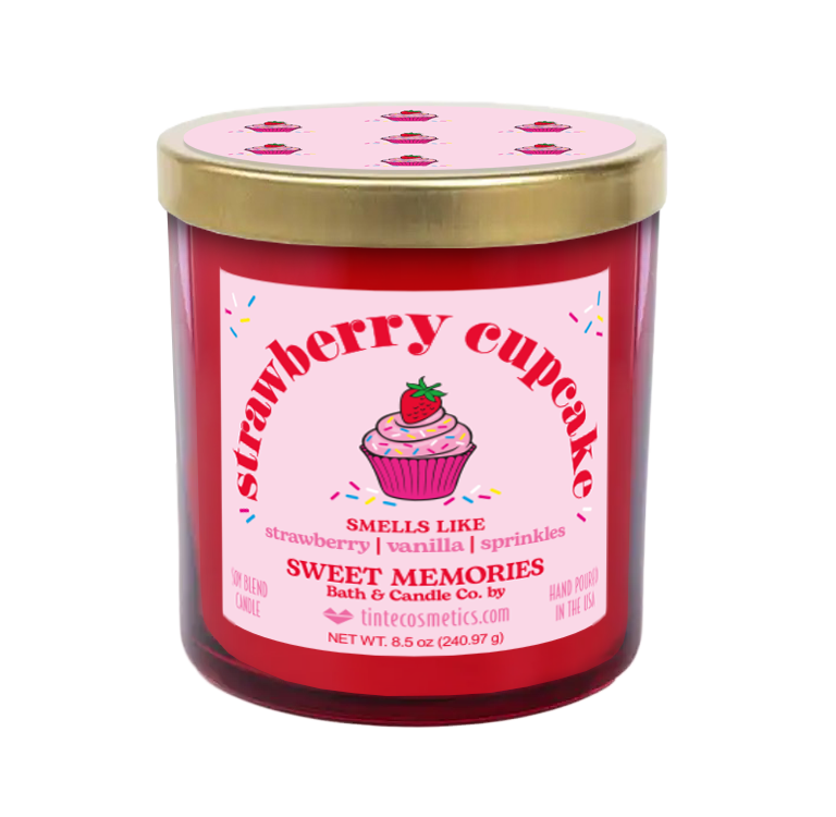 Strawberry Cupcake Candle
