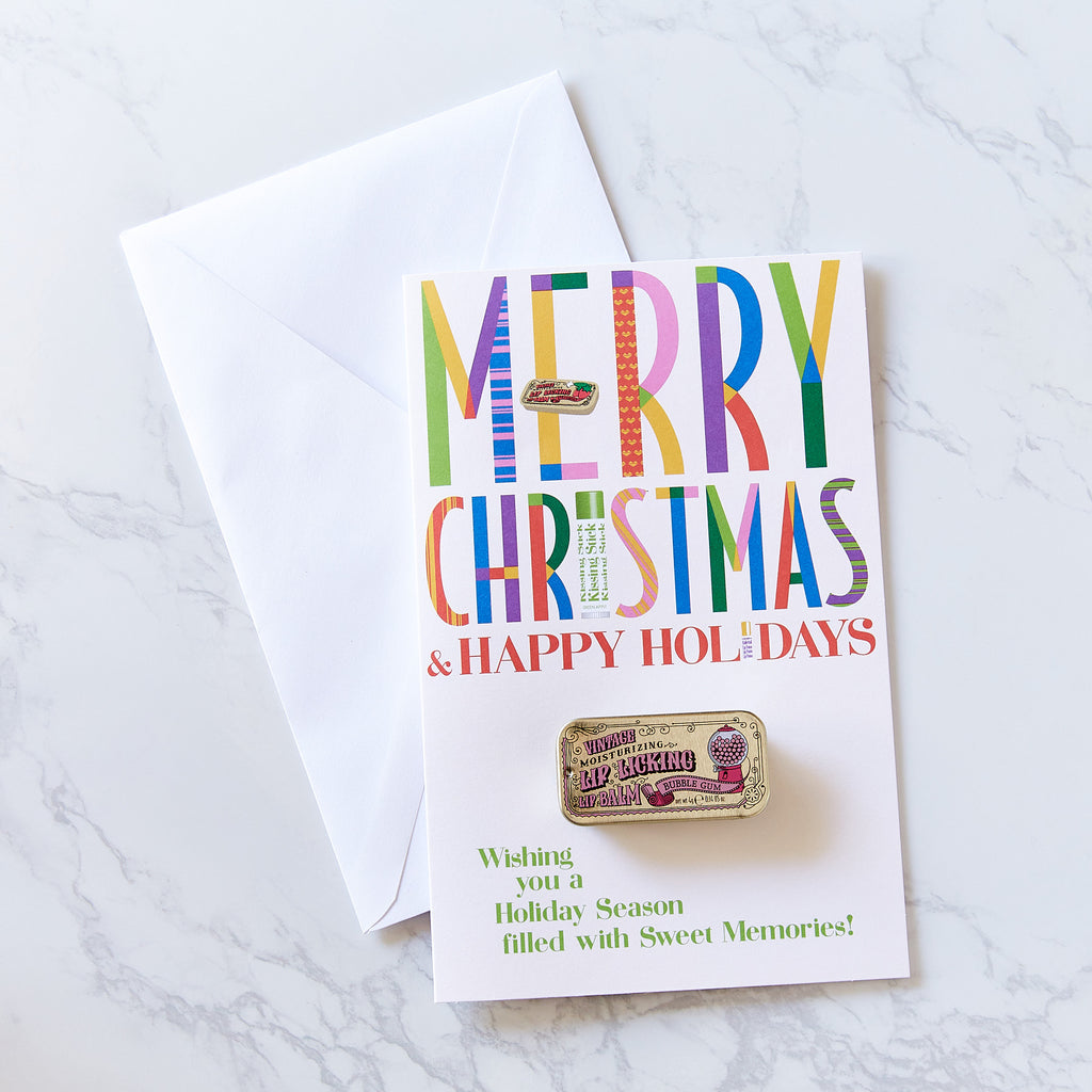 Tinte Christmas Card - Bubble Gum Lip Licking Flavored Lip Balm