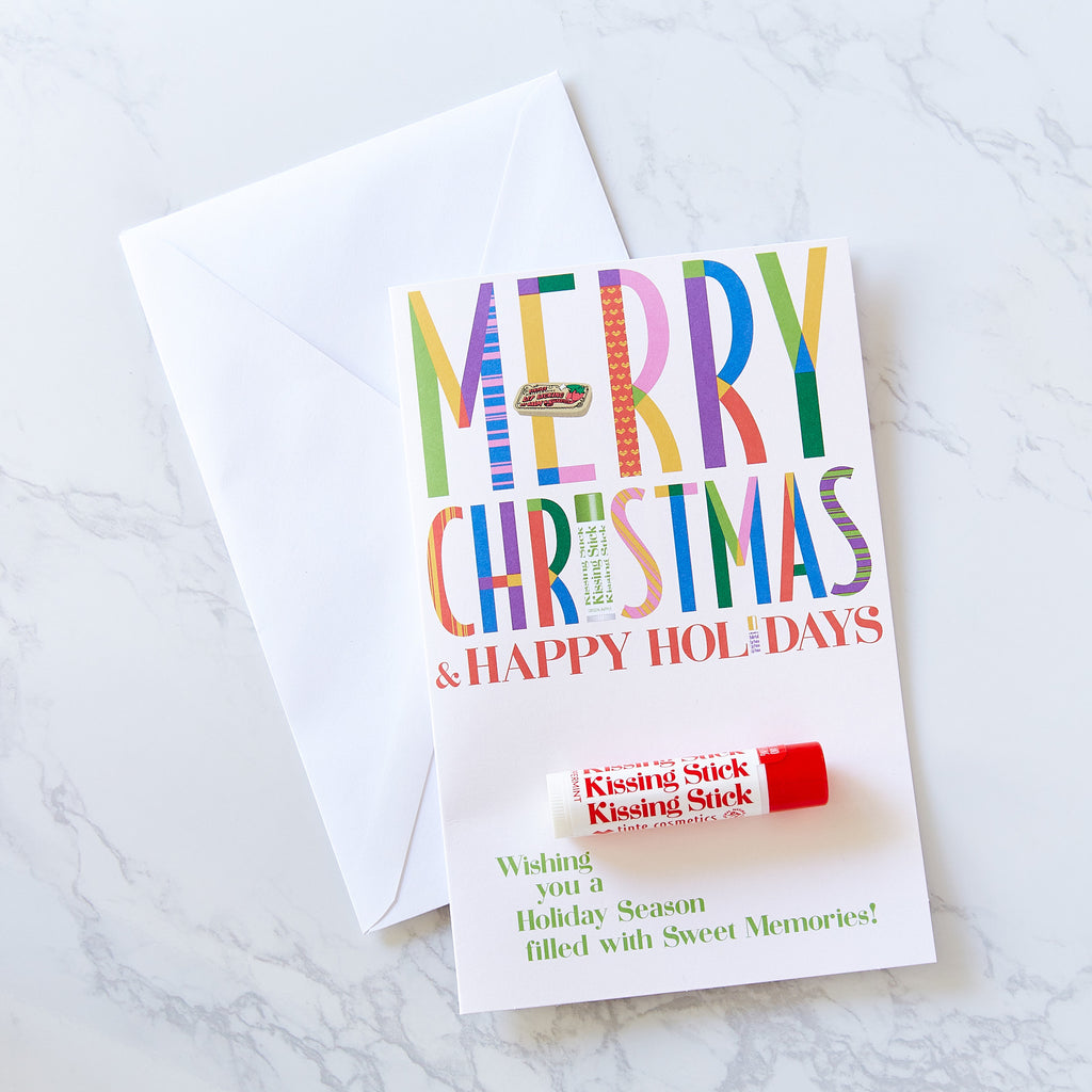 Tinte Christmas Card - Peppermint Flavored Lip Balm Kissing Stick