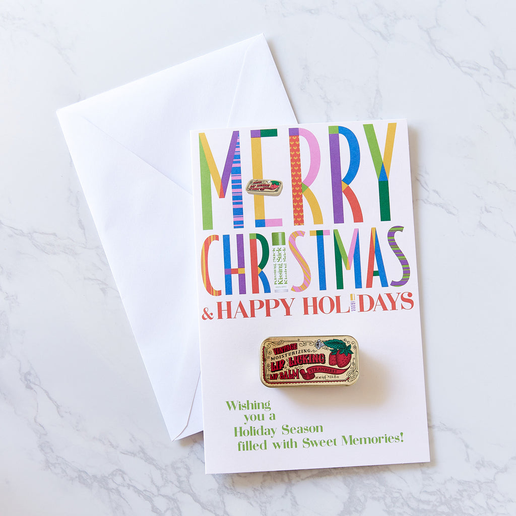 Tinte Christmas Card - Strawberry Lip Licking Flavored Lip Balm