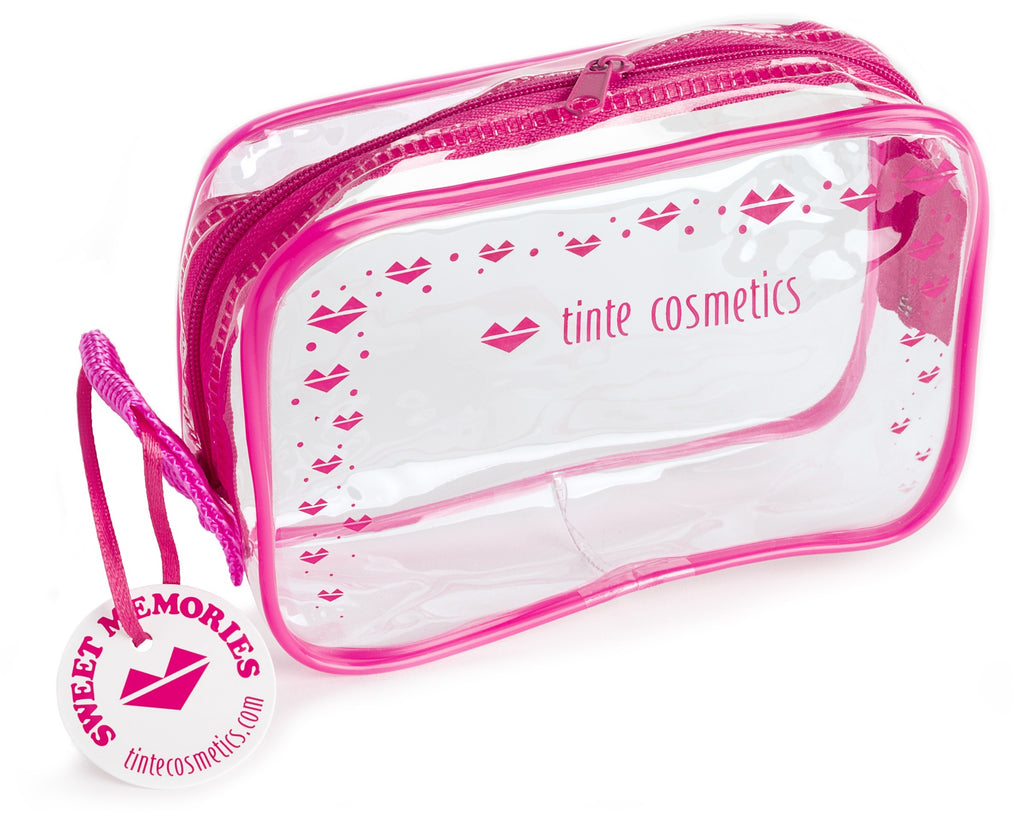 PINK Tinte Hearts makeup bag