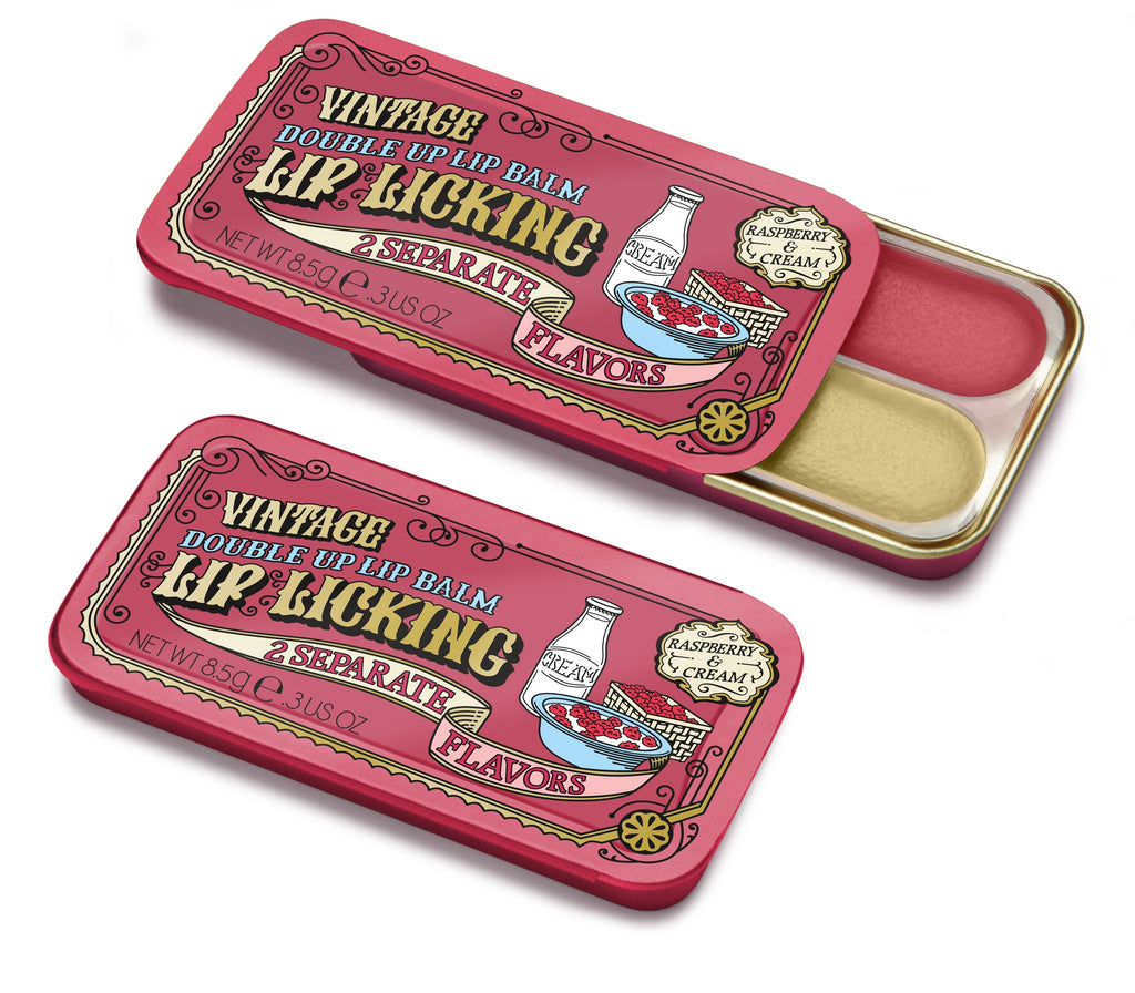 Raspberry & Cream Double Up Lip Licking Flavored Lip Balm