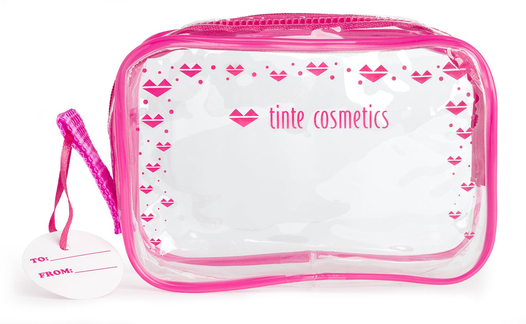 PINK Tinte Hearts makeup bag