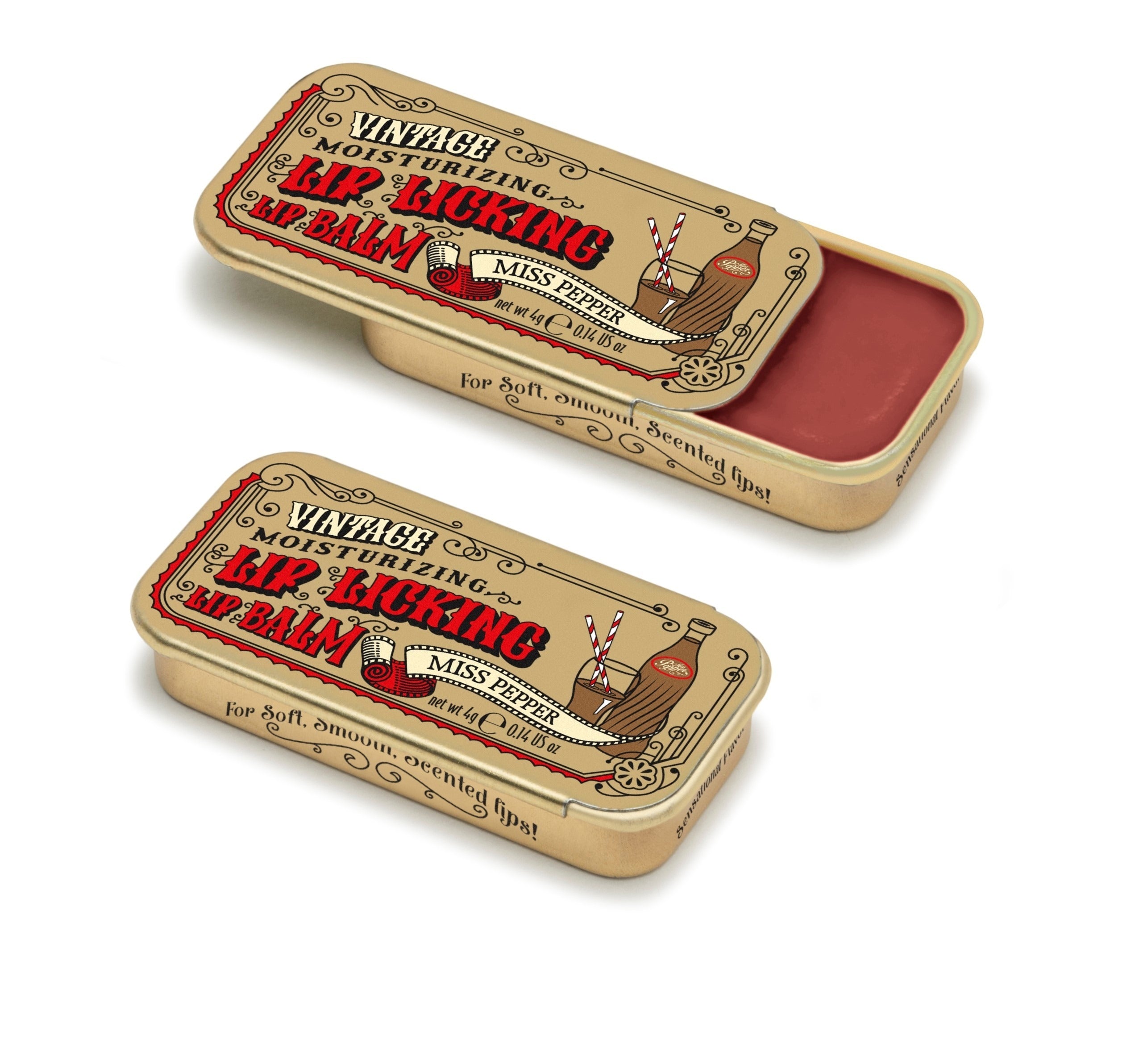 ラッキーさま専用　Her lip to Miss Pepper Lip Licking Flavored Lip Balm - Vintage Slider Tin
