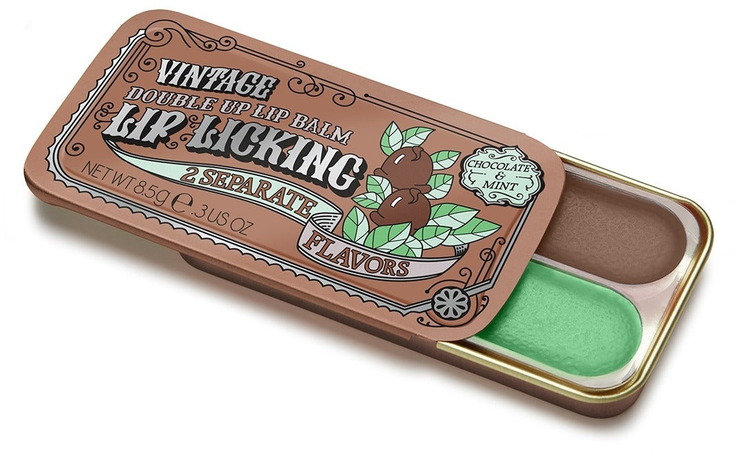 Chocolate & Mint Lip Licking Flavored Lip Balm - Vintage Slider