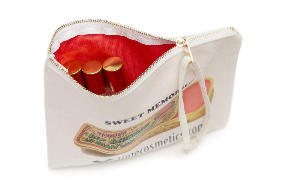 TINte Sweet Memories Canvas Makeup Wristlet Clutch